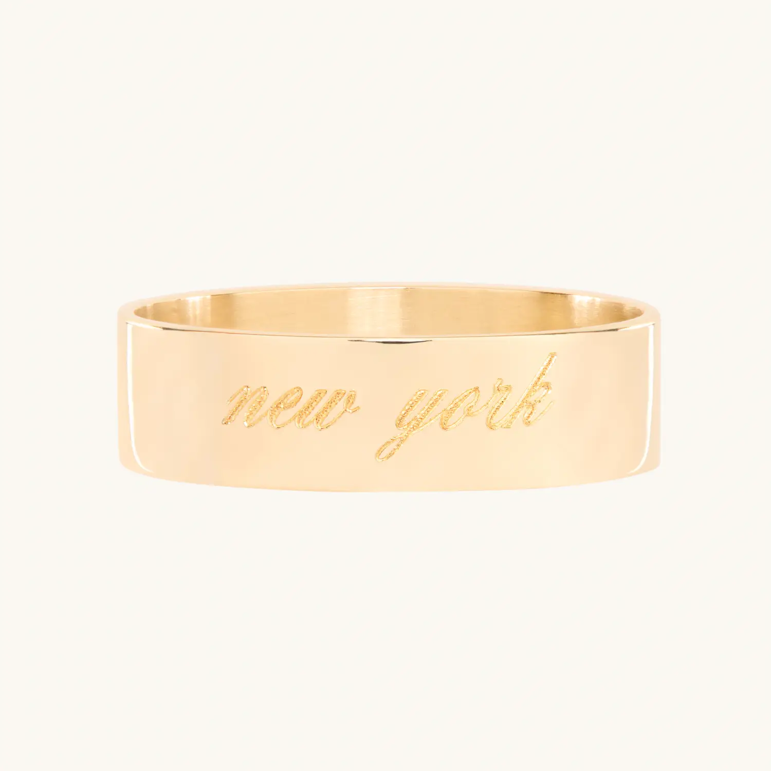 Catbird Jewelry - Grand Tomboy Engravable Gold Ring
