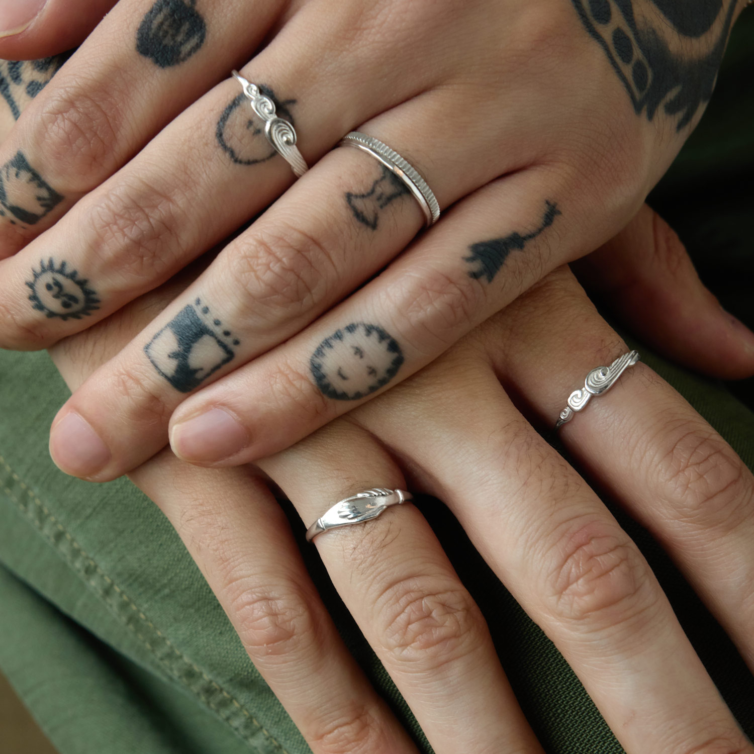 frank and easy sv lovebird ring 14号 Paw de Deux Silver Ring | Clairo x Catbird