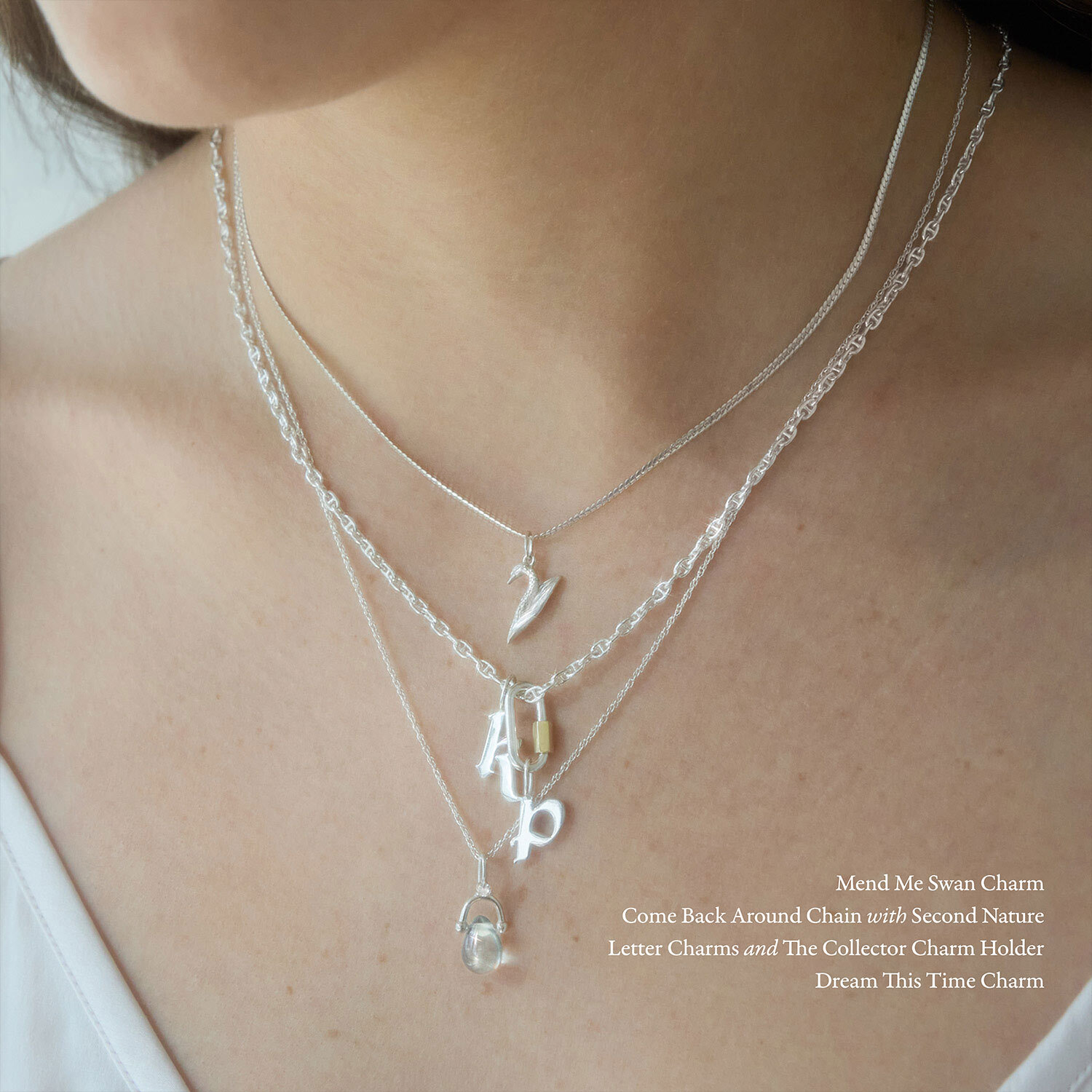 Second Nature Alphabet Silver Charm | Clairo x Catbird