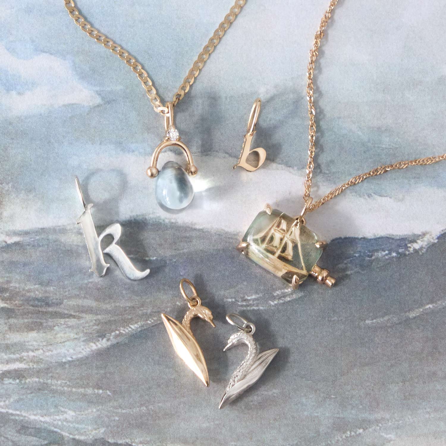 Second Nature Alphabet Silver Charm | Clairo x Catbird