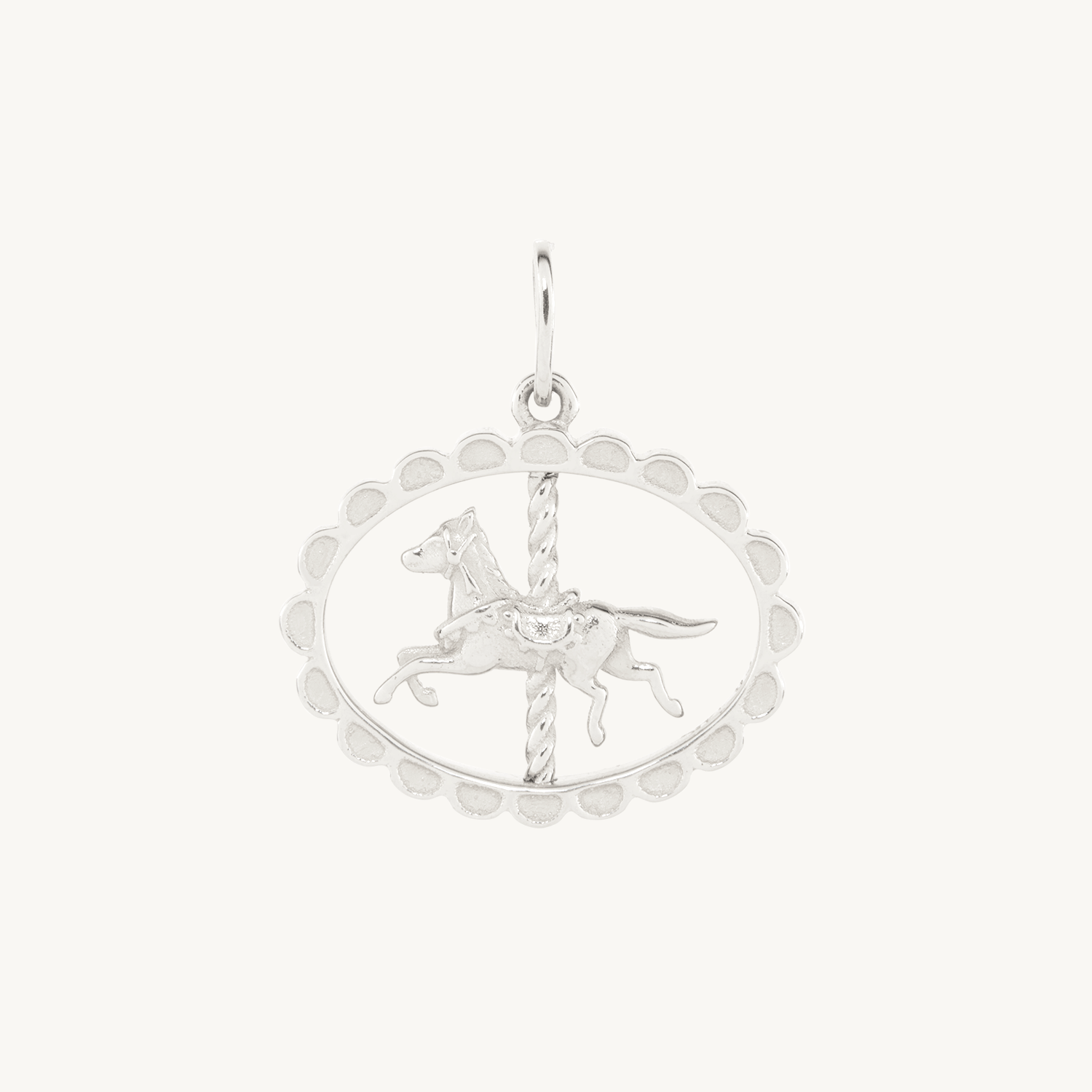 Laufey x Catbird - Carousel Horse Spinner Charm, Silver