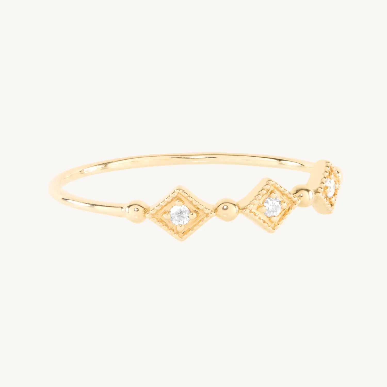 Laufey x Catbird - Cuckoo Ballet Diamond Ring, Yellow Gold