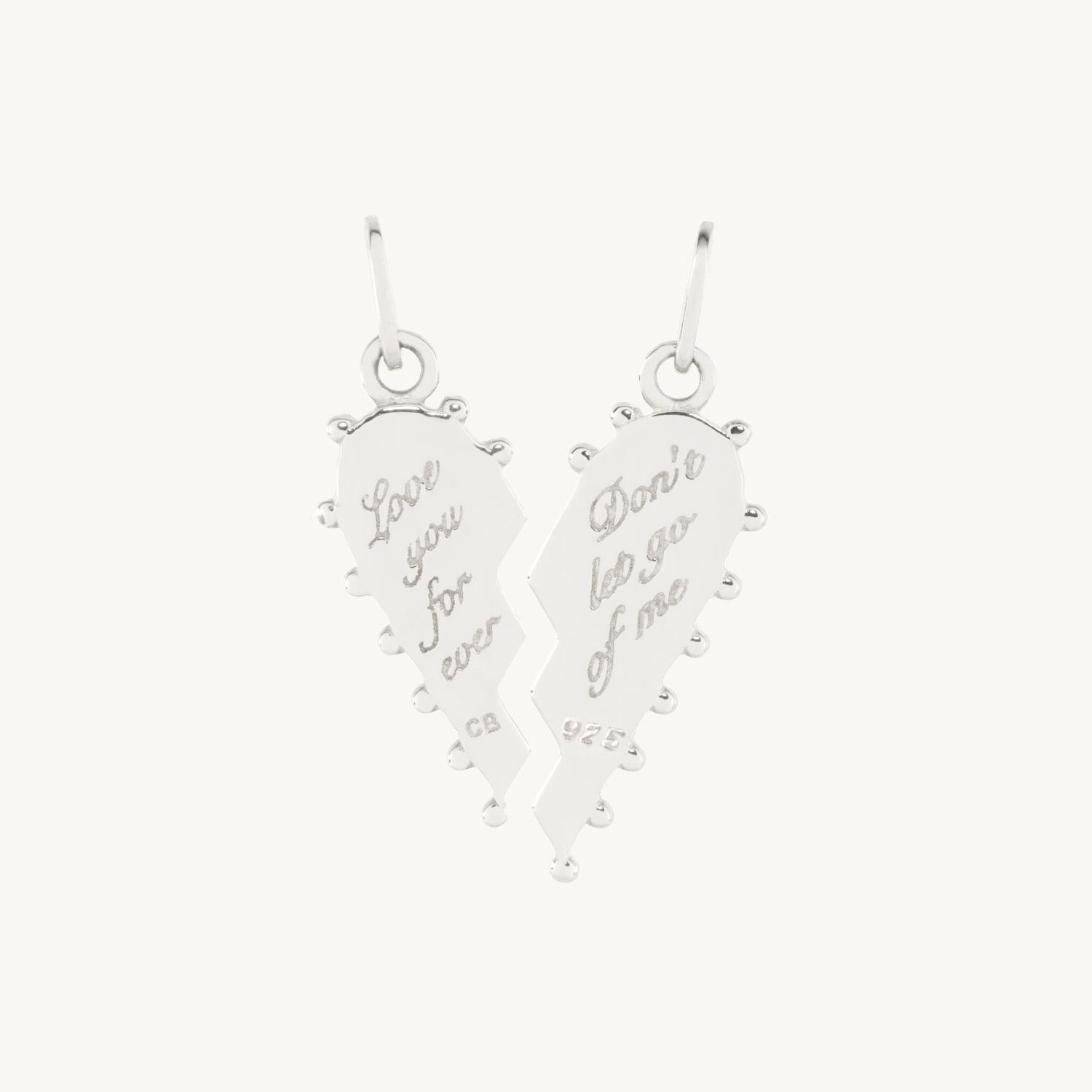 Lovestruck Split Heart Charm Set, Silver | Catbird x Laufey