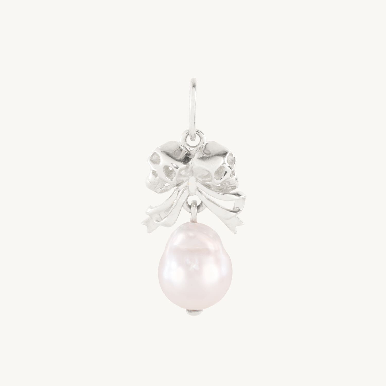Laufey x Catbird - Love You Forever Skull & Pearl Charm, Silver