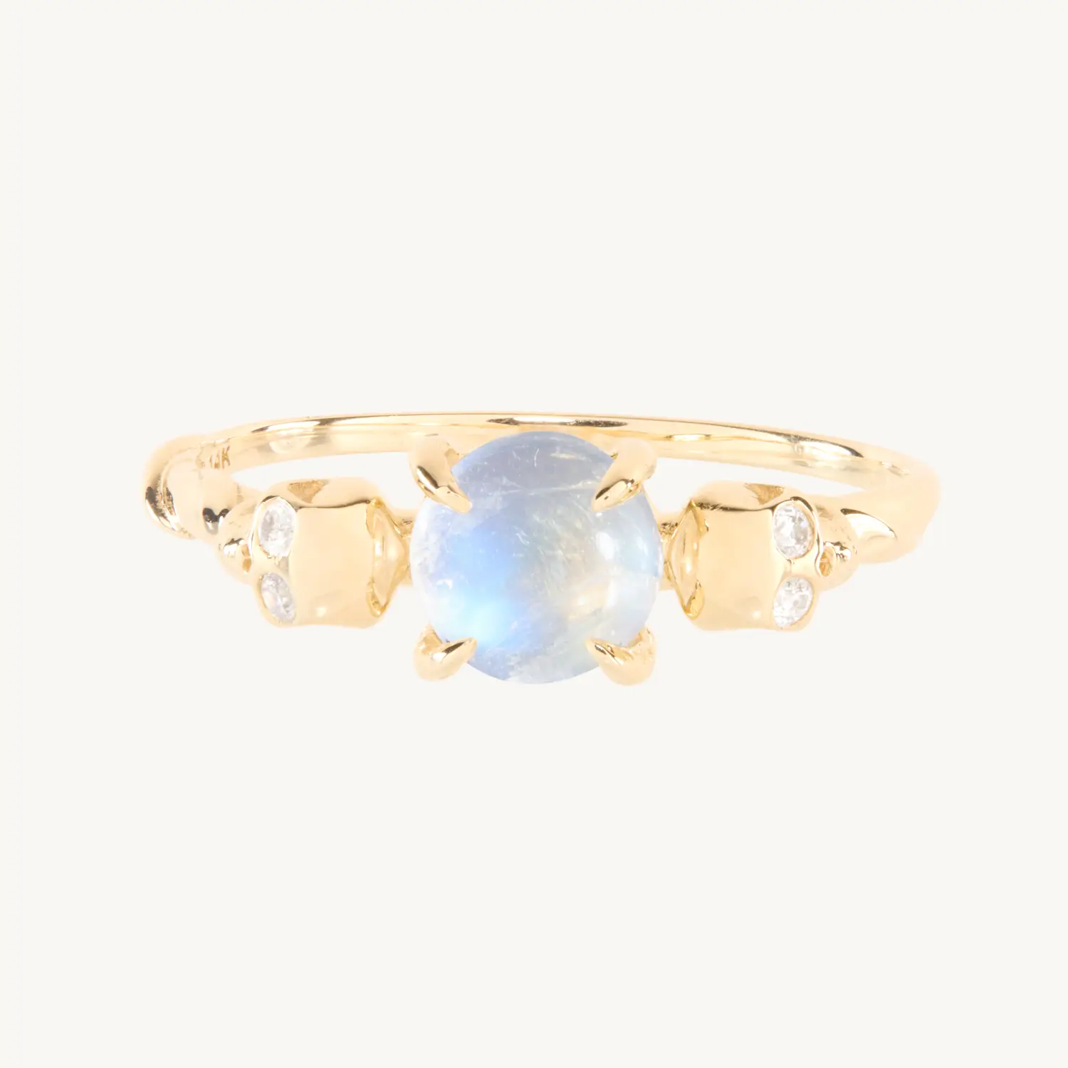 Laufey x Catbird - Love You Forever Skull Ring, Yellow Gold