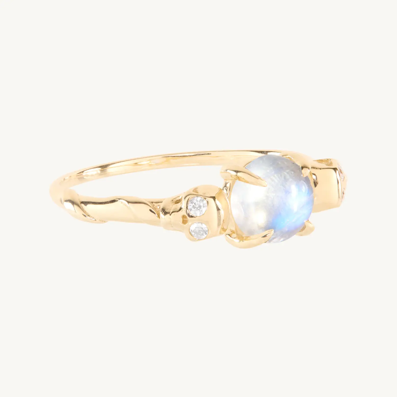 Laufey x Catbird - Love You Forever Skull Ring, Yellow Gold