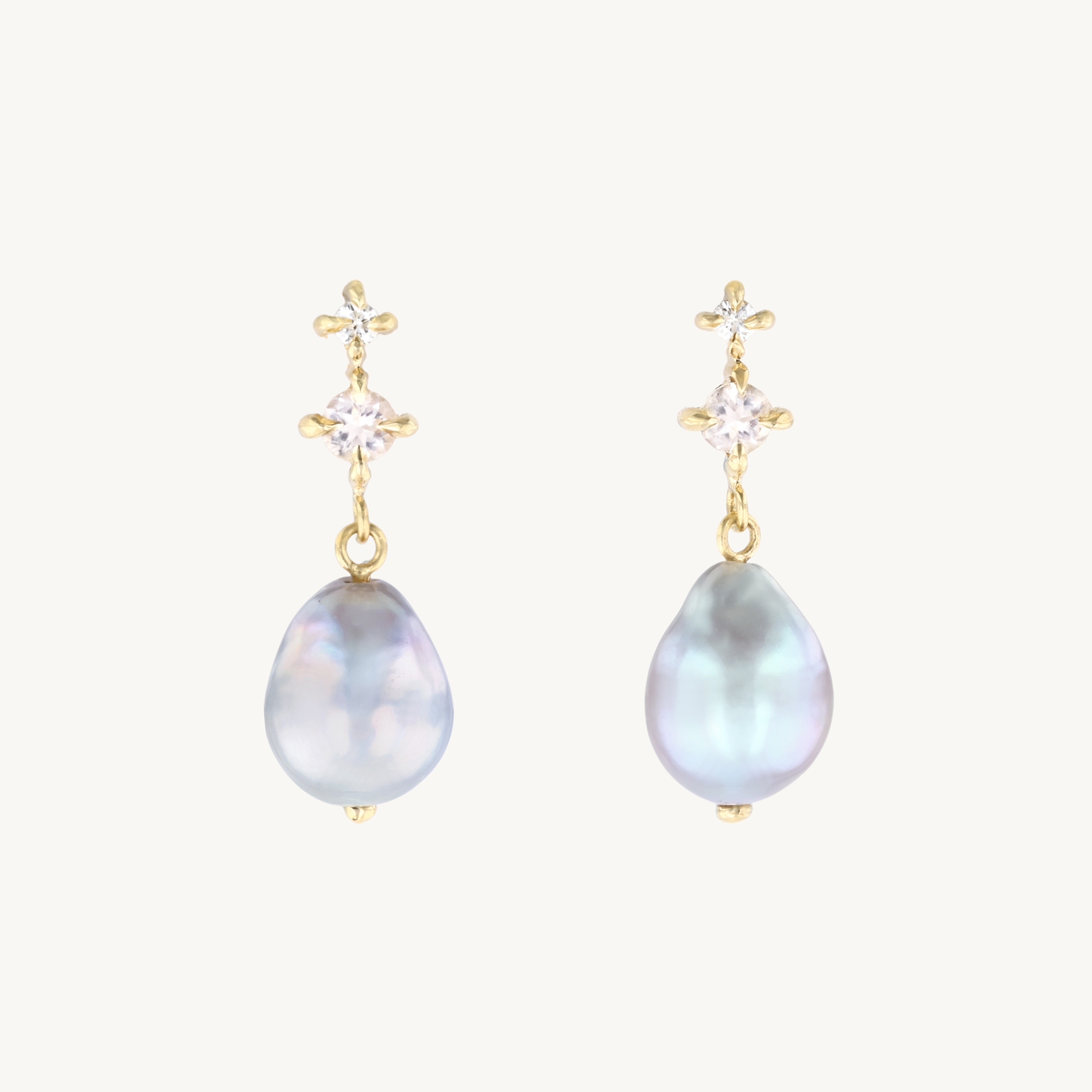 Catbird x Vito&rsquo;s Gems - Vito&rsquo;s Pink Sky Pearl Earrings (pair)