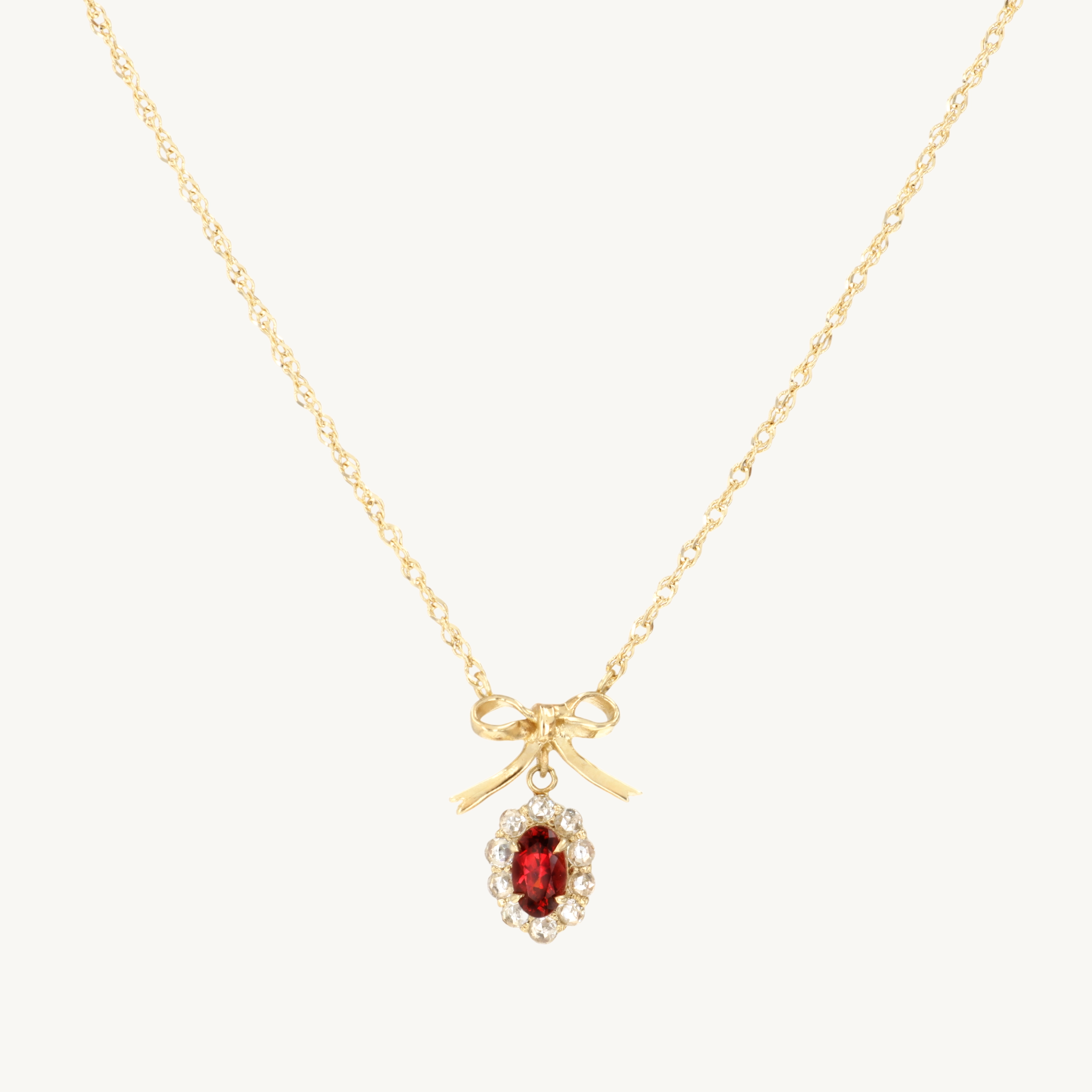 Catbird x Vito&rsquo;s Gems - Vito's Red Spinel Charming Bow Necklace
