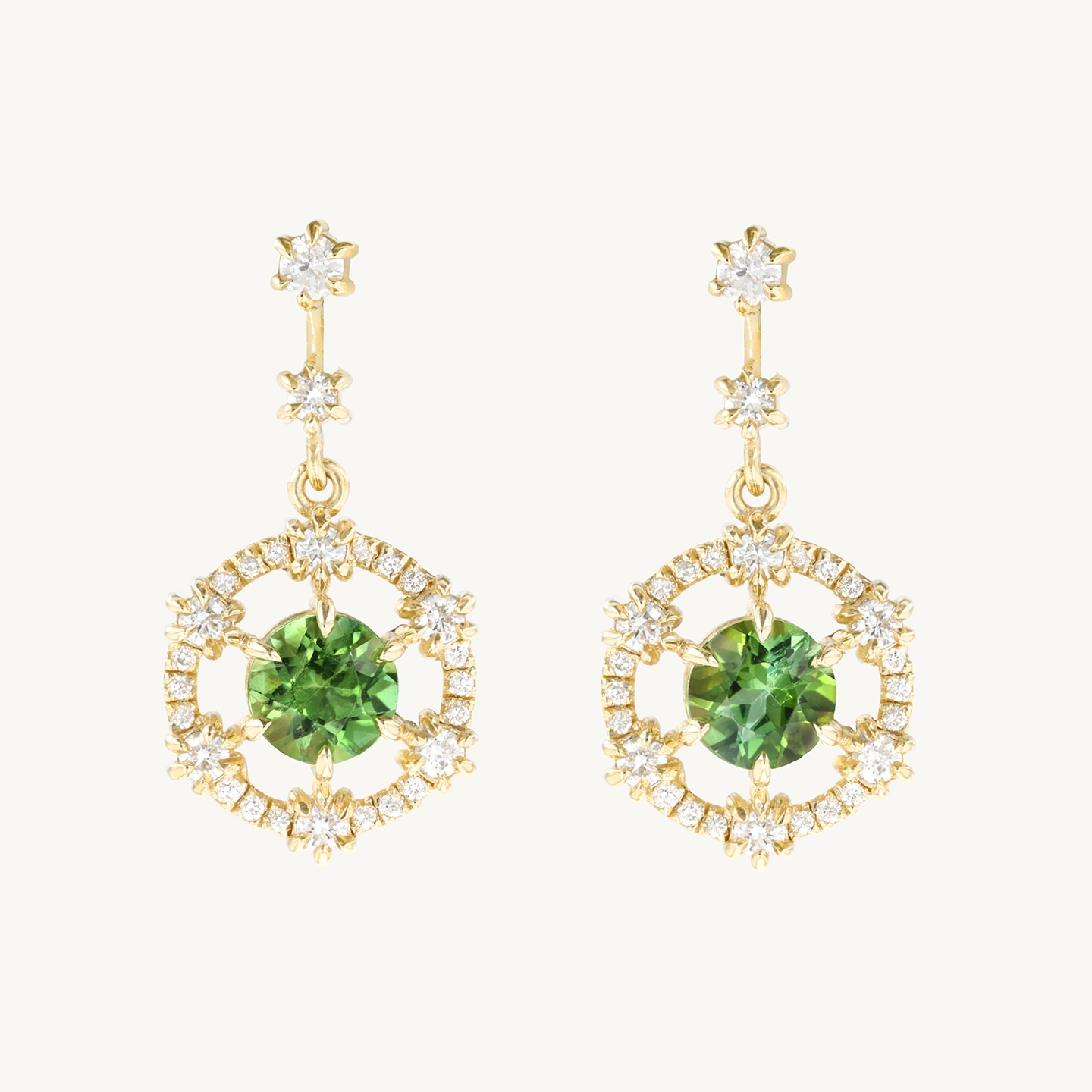 Catbird x Vito&rsquo;s Gems - Great Lawn Peridot & Diamond Earrings (pair)