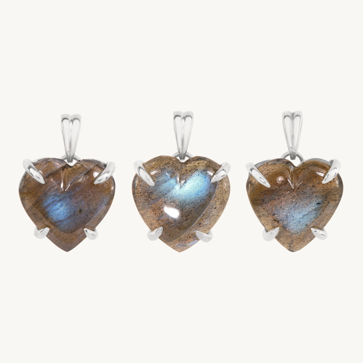 Afterglow Heart Silver Pendant | Catbird x Heidi Bivens
