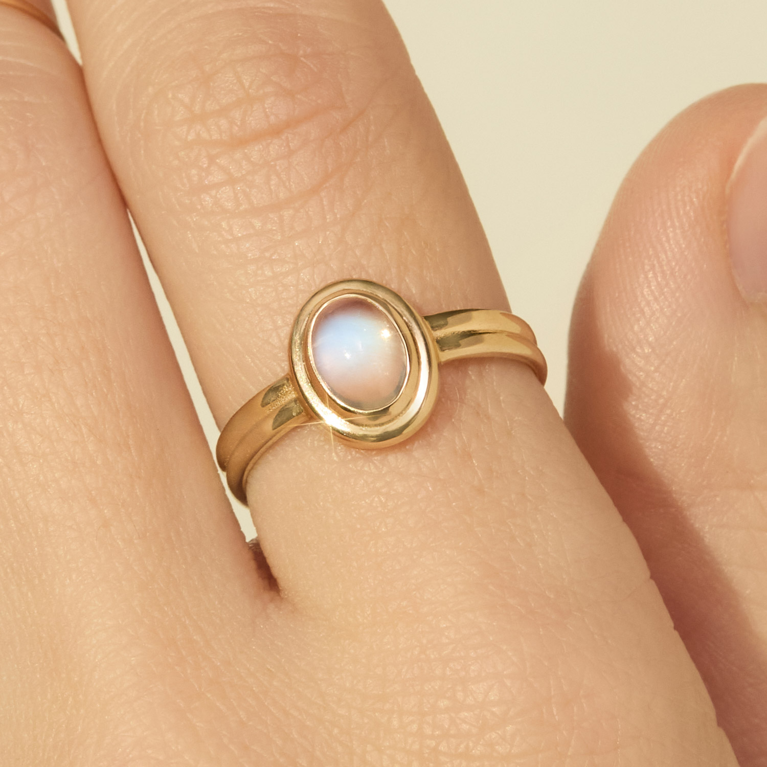 Silver Screen Moonstone 10k Gold Ring | Catbird x Heidi Bivens