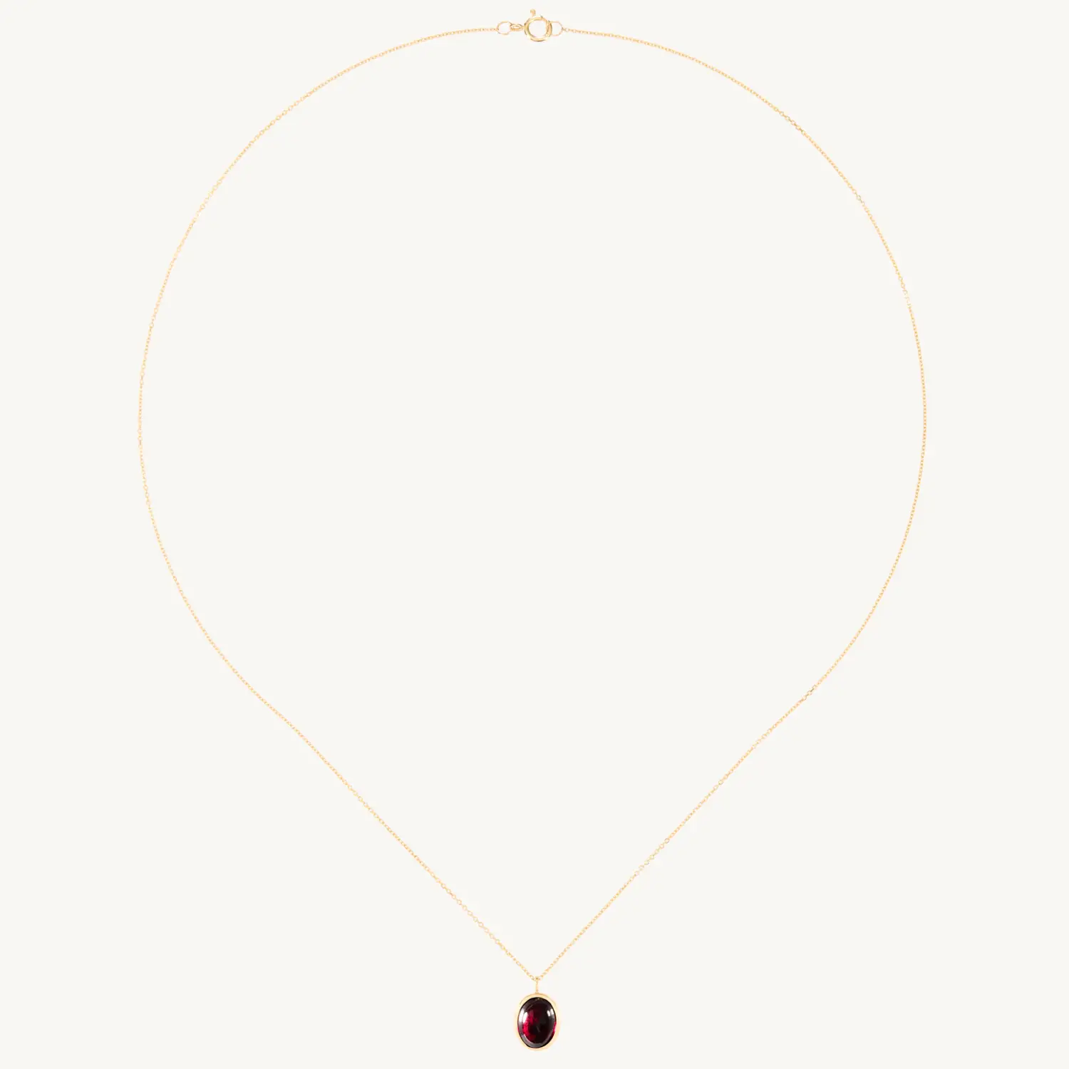 Concrete Collective - Garnet Pendant Necklace