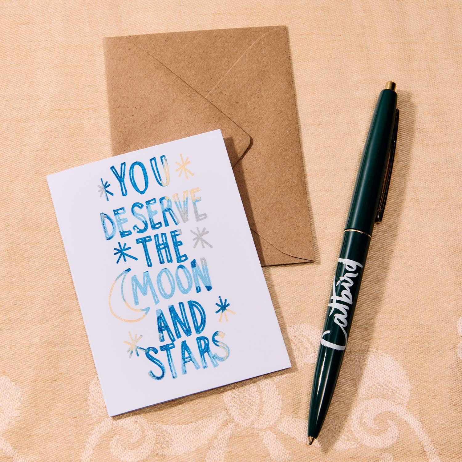Cosmic Peace Studio - You Deserve the Moon & Stars Miniature Card
