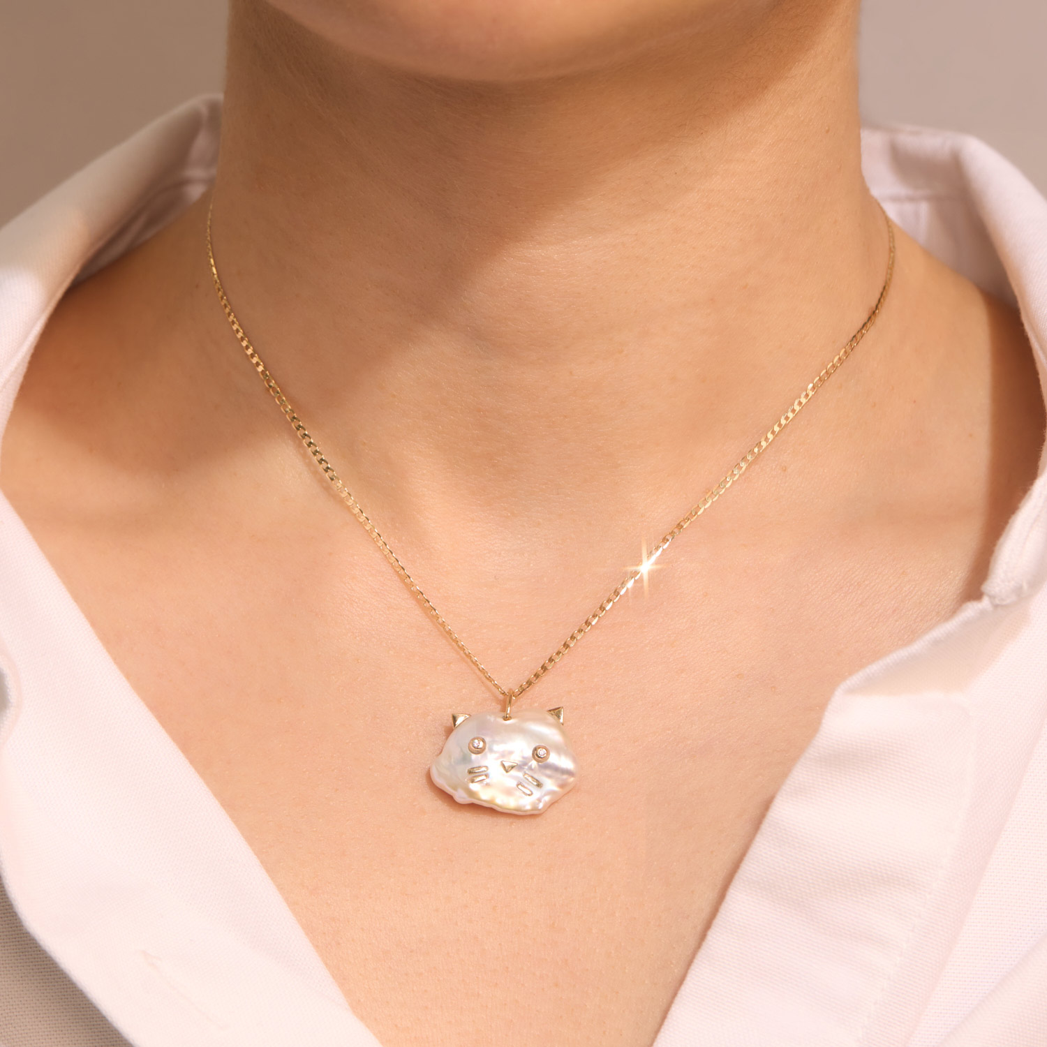 Sanct Desiderata - Purrl Cat Pearl Charm