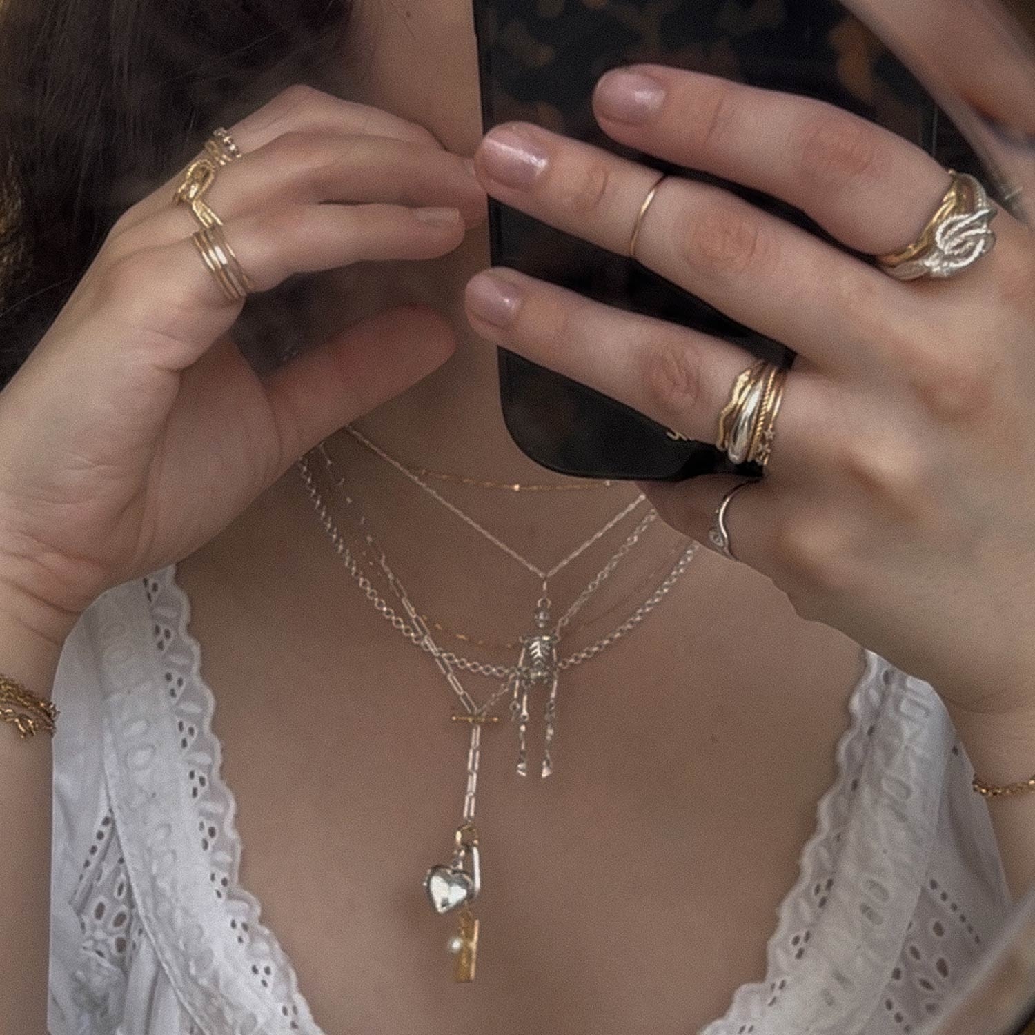 アクセサリー y&c 1976 Silver & Gold Toggle Lariat | Catbird NYC