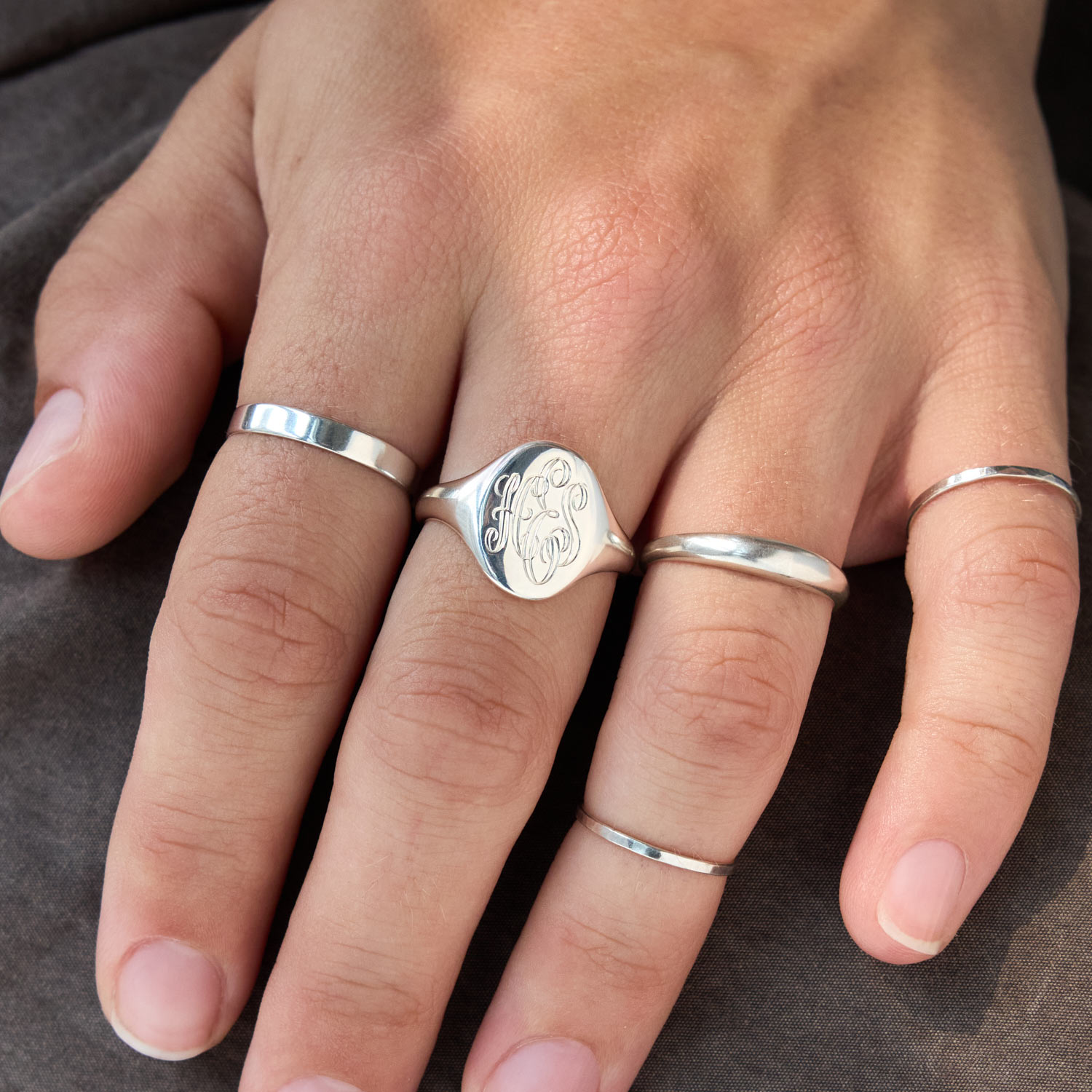 Leo Black - Grandfather Signet, Silver