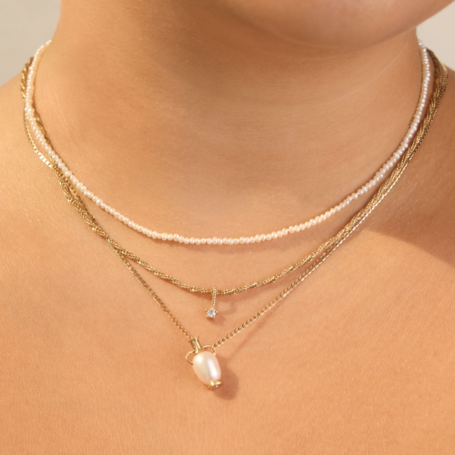 Palm Sunday - Footed Pearl Vessel Charm