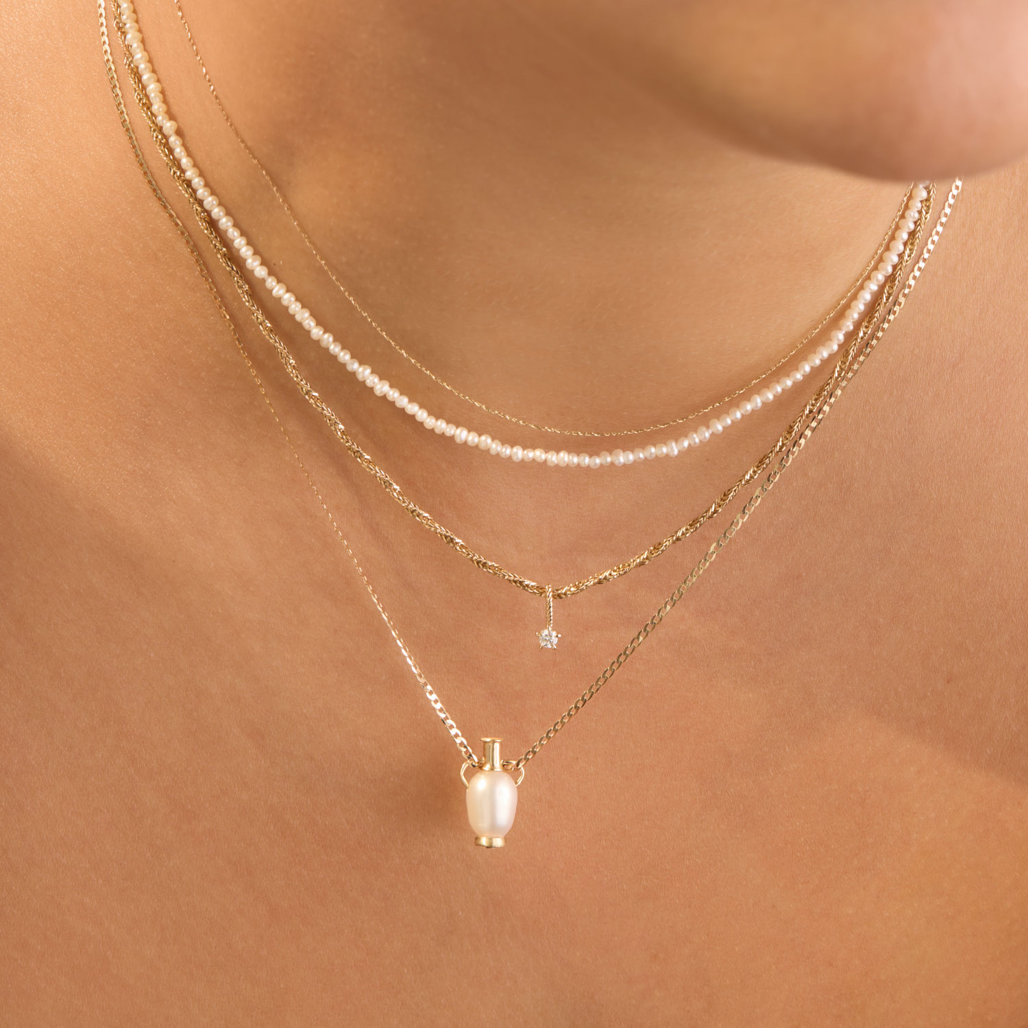 Palm Sunday - Footed Pearl Vessel Charm