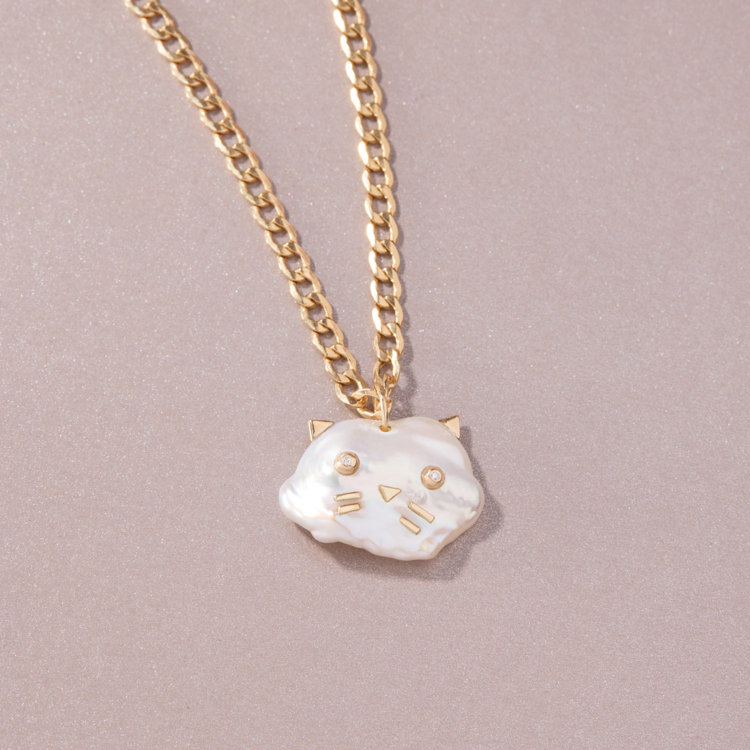 Purrl Cat Pearl Charm | Catbird NYC