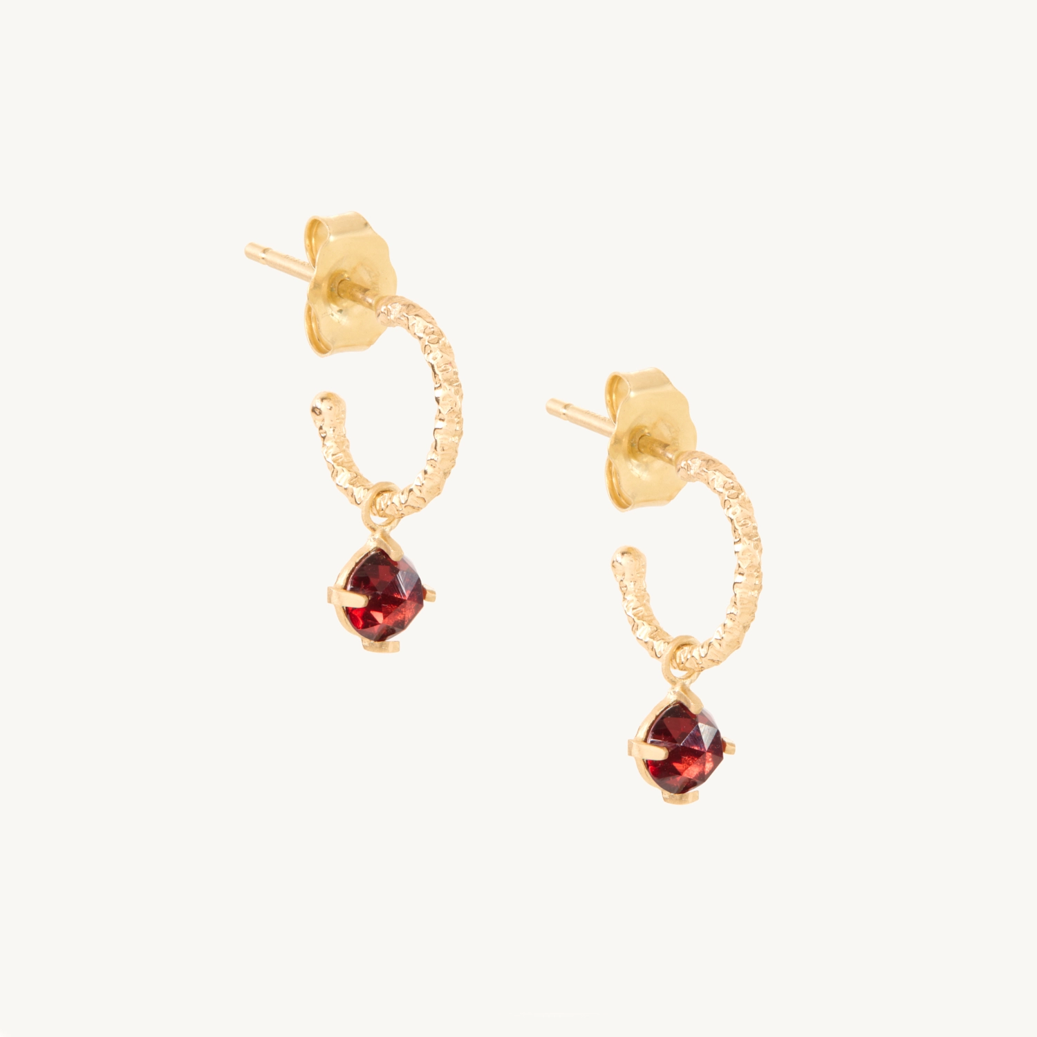 Garnet Homespun Hoop (single) | Catbird NYC