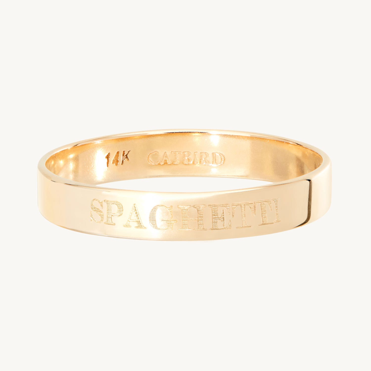 Catbird Jewelry - Stackable Engravable Gold Tomboy Ring