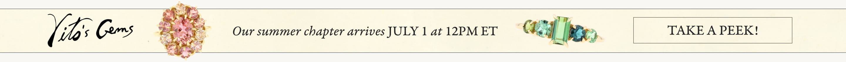 Vito's Gems: Our summer chapter arrives July 1st at 12pm EST. Take a peek!