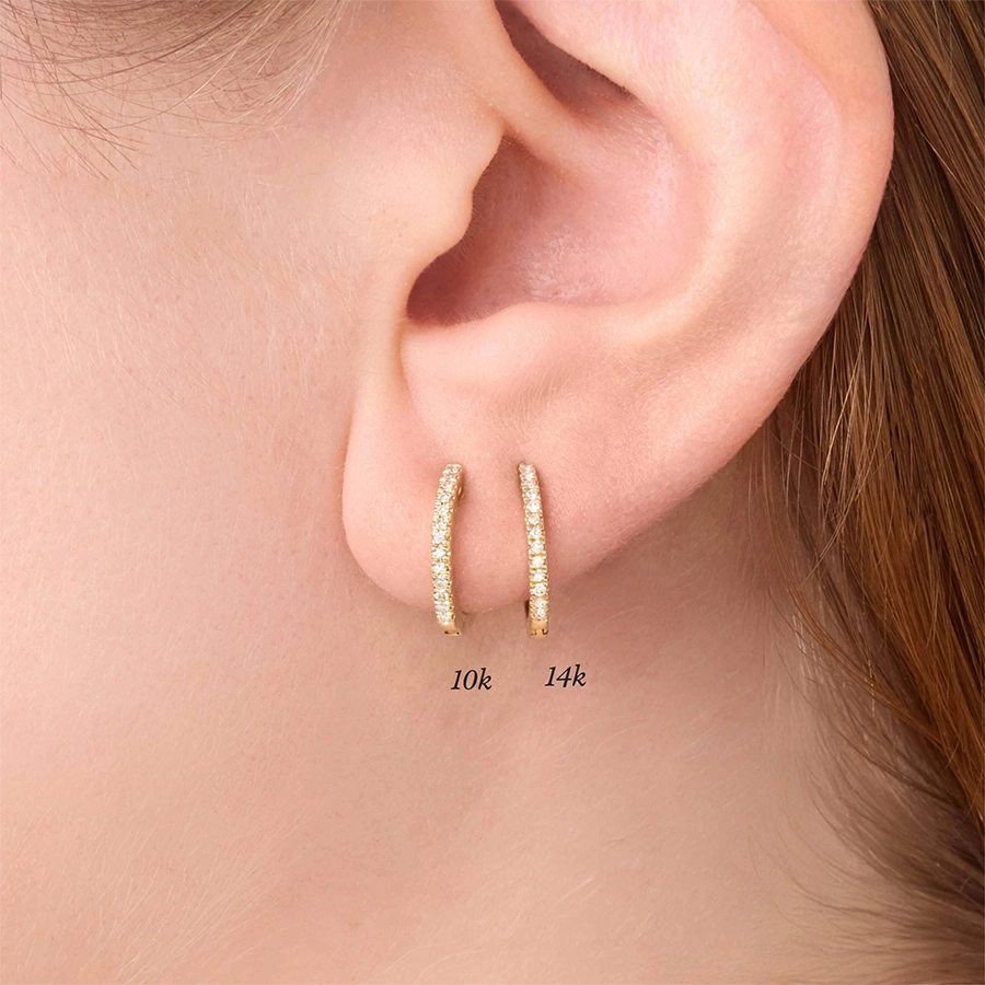 10k Gold Earring vs 14k Gold Earring.